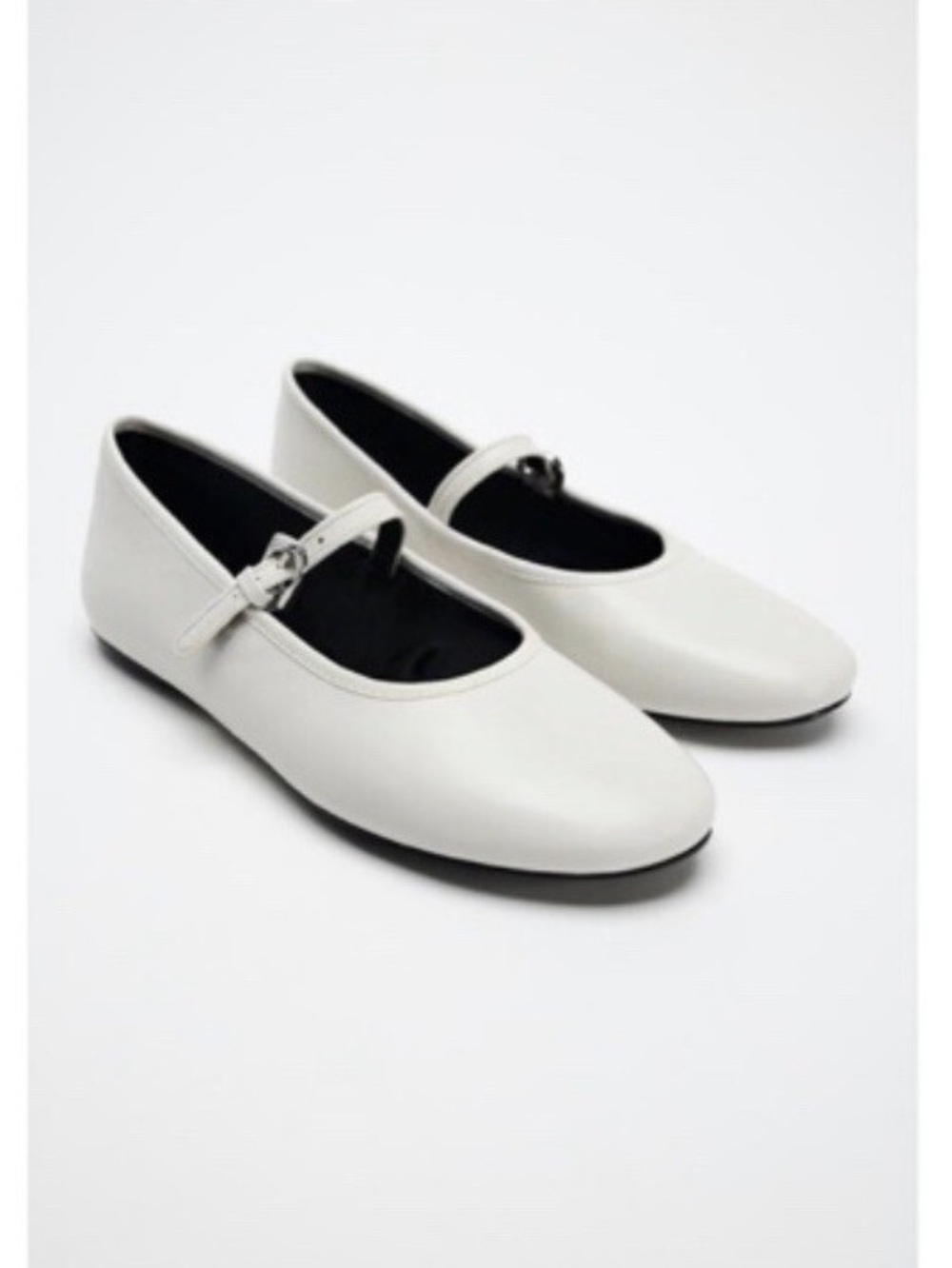 Zara White Mary Jane Shoes